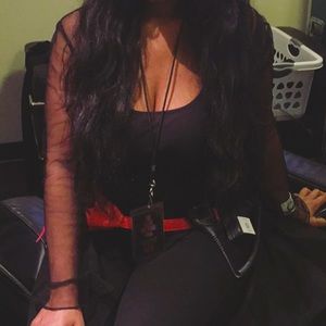 Sheer cardigan - black